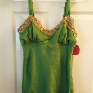 Cami top with beadwork, lace details